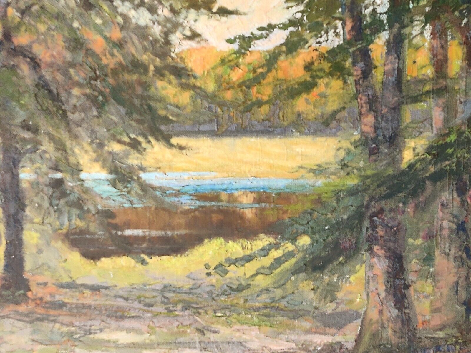 Gota Svensson (1926): FOREST SCENE original oil painting