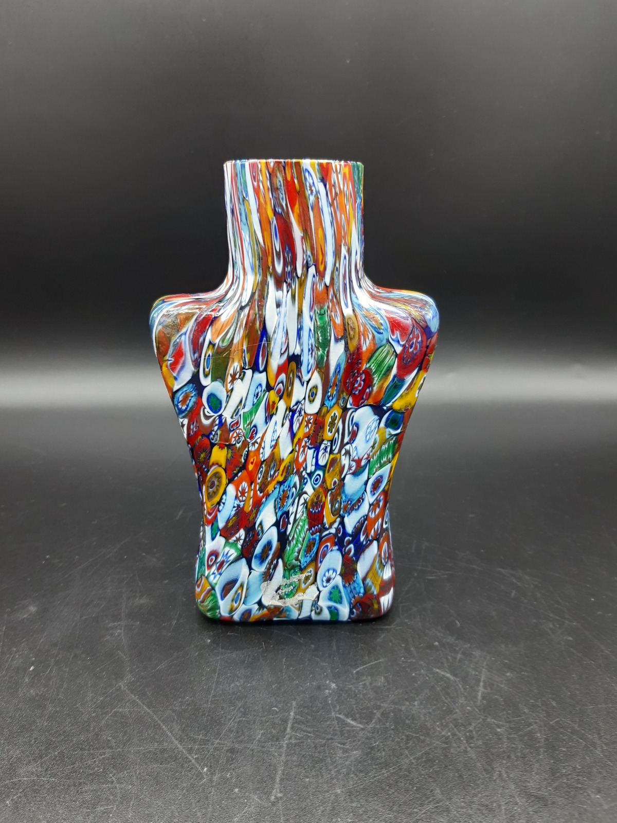 Murano Millefiori Murrina lady bust glass vase