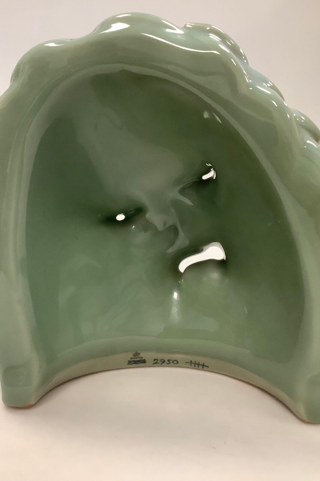 Royal Copenhagen Green Celadon Mask of Medusa No 2950 Hans Henrik Hansen 1927