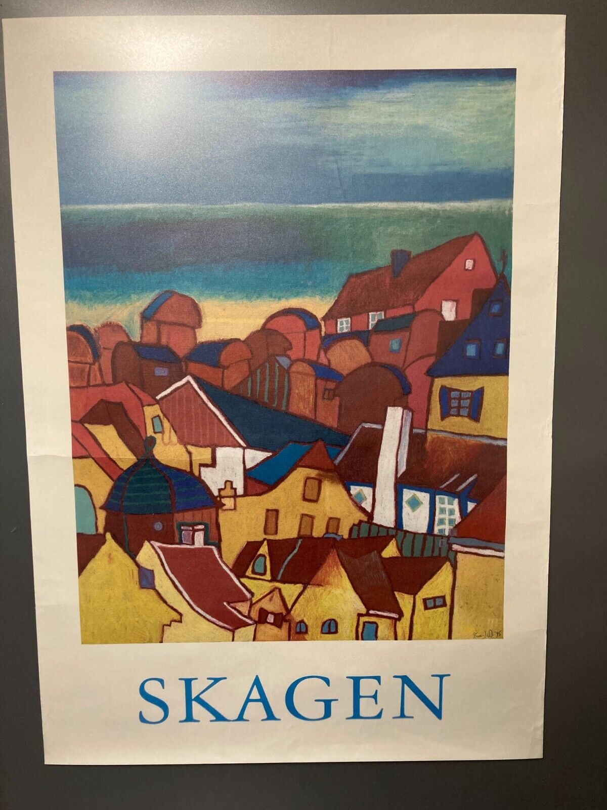 Skagen Denmark Lithograph Hand Signed Dated 1995 Art Print 63x44cm