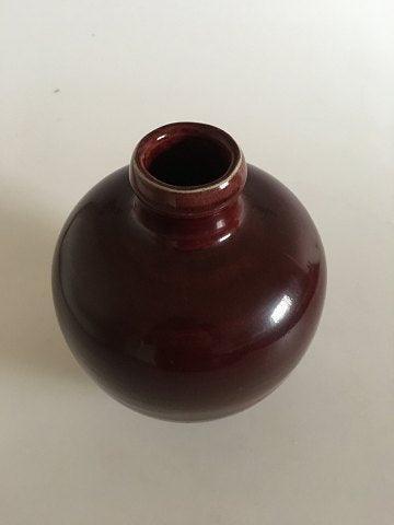 Royal Copenhagen Stoneware vase in Oxblood Glaze Sang de Boeuf No 97/43