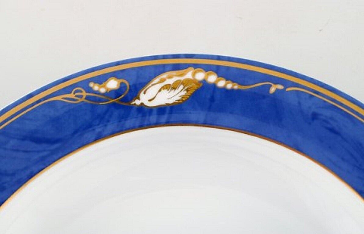 Royal Copenhagen "Magnolia" deep plate 10 pieces in stock Late 20th century