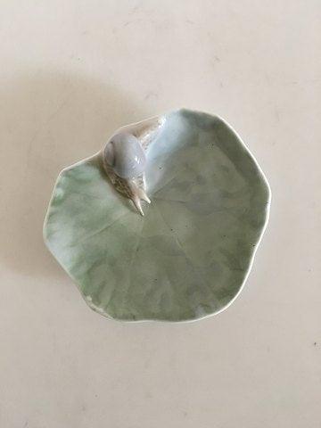 Royal Copenhagen Art Nouveau Leaf dish with Snail No 6/2478