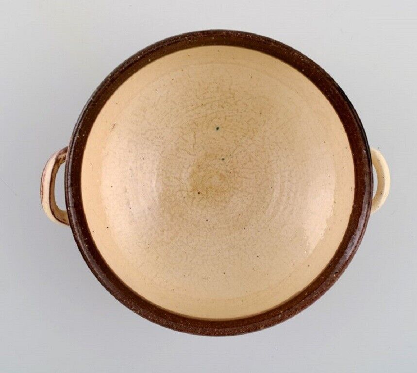 Gutte Eriksen (1918-2008) own workshop Ear bowl with handles glazed stoneware