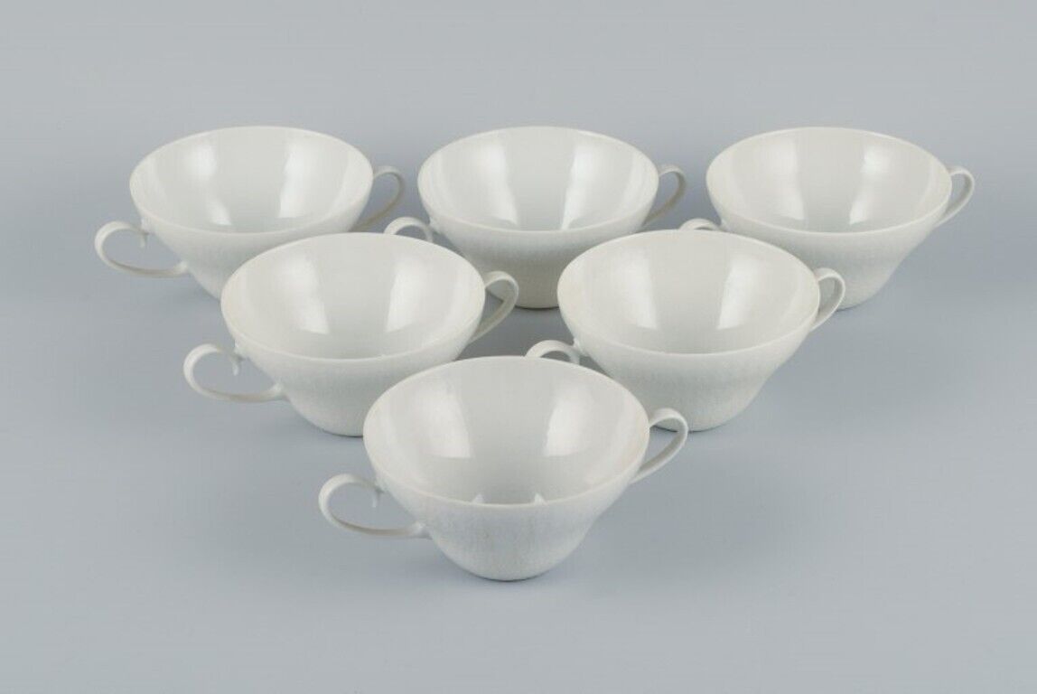 Bjørn Wiinblad for Rosenthal a six of four bouillon cups 1980s