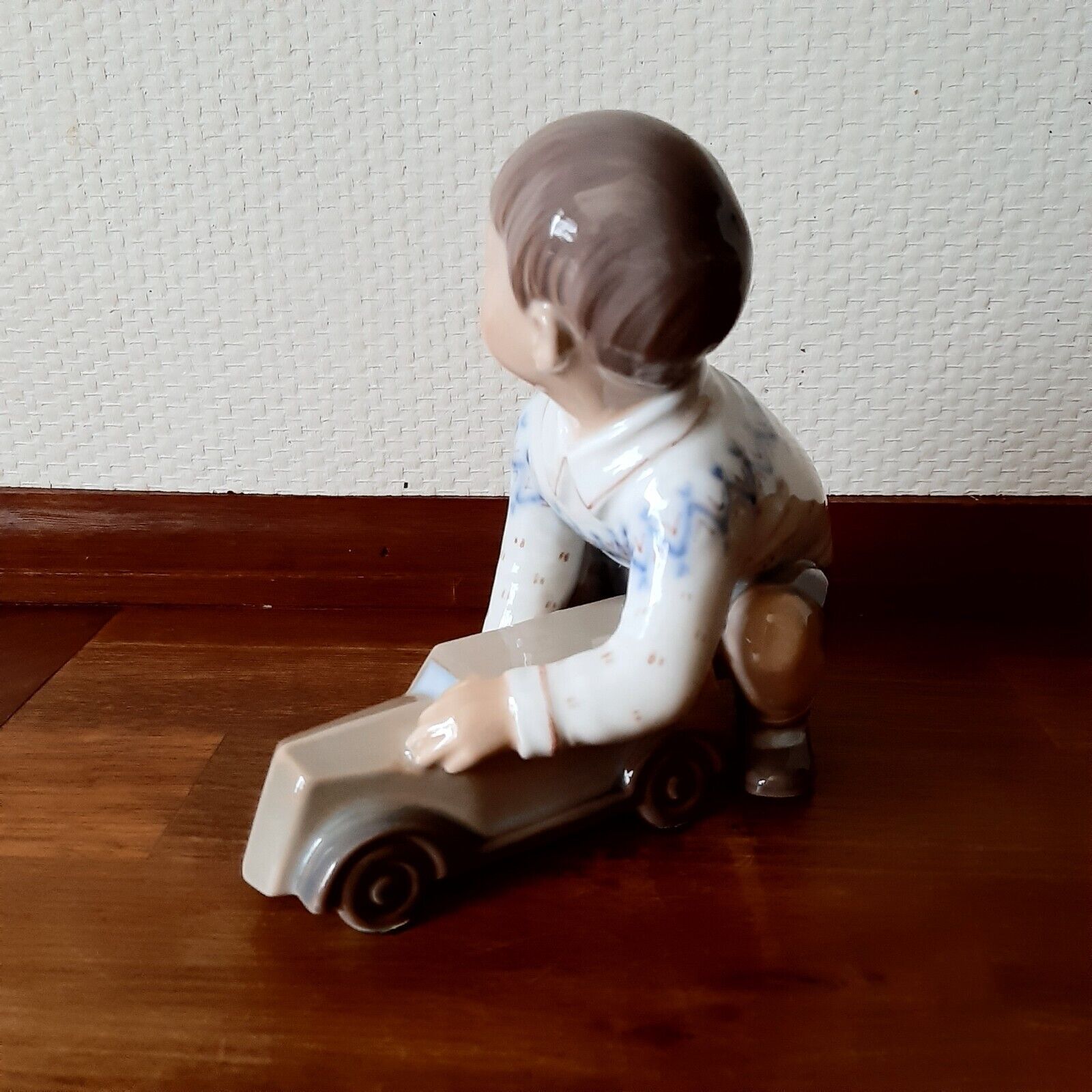 Boy with Car by ANKER DAHL-JENSEN Denmark # 1166 Fact 1 DAHL JENSEN