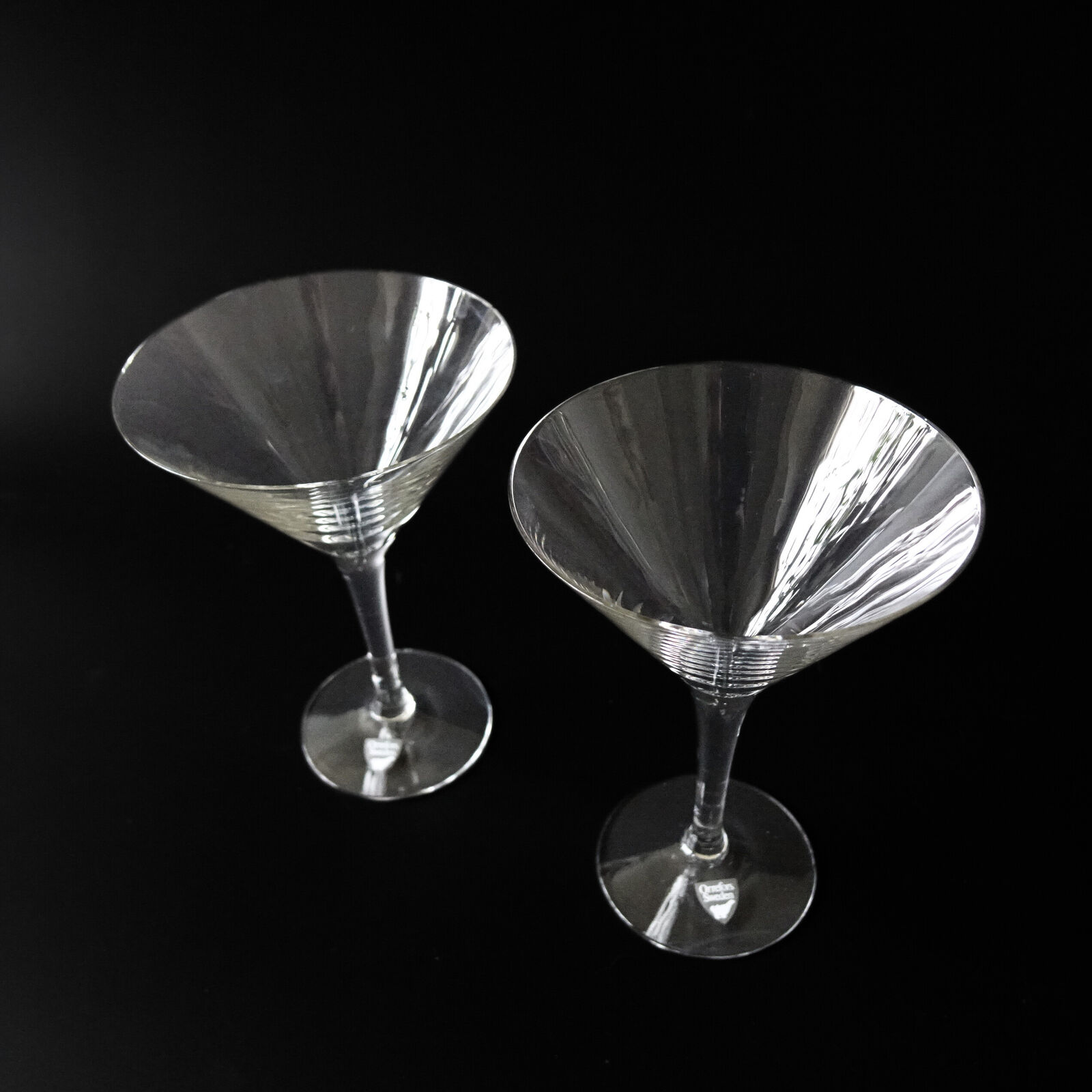 Vintage crystal martini glass from ORREFORS Sweden mid-century