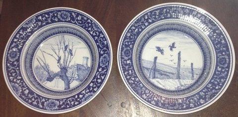 Royal Copenhagen Unique Bonnesen Service by Oluf Jensen Deep Plates with motif