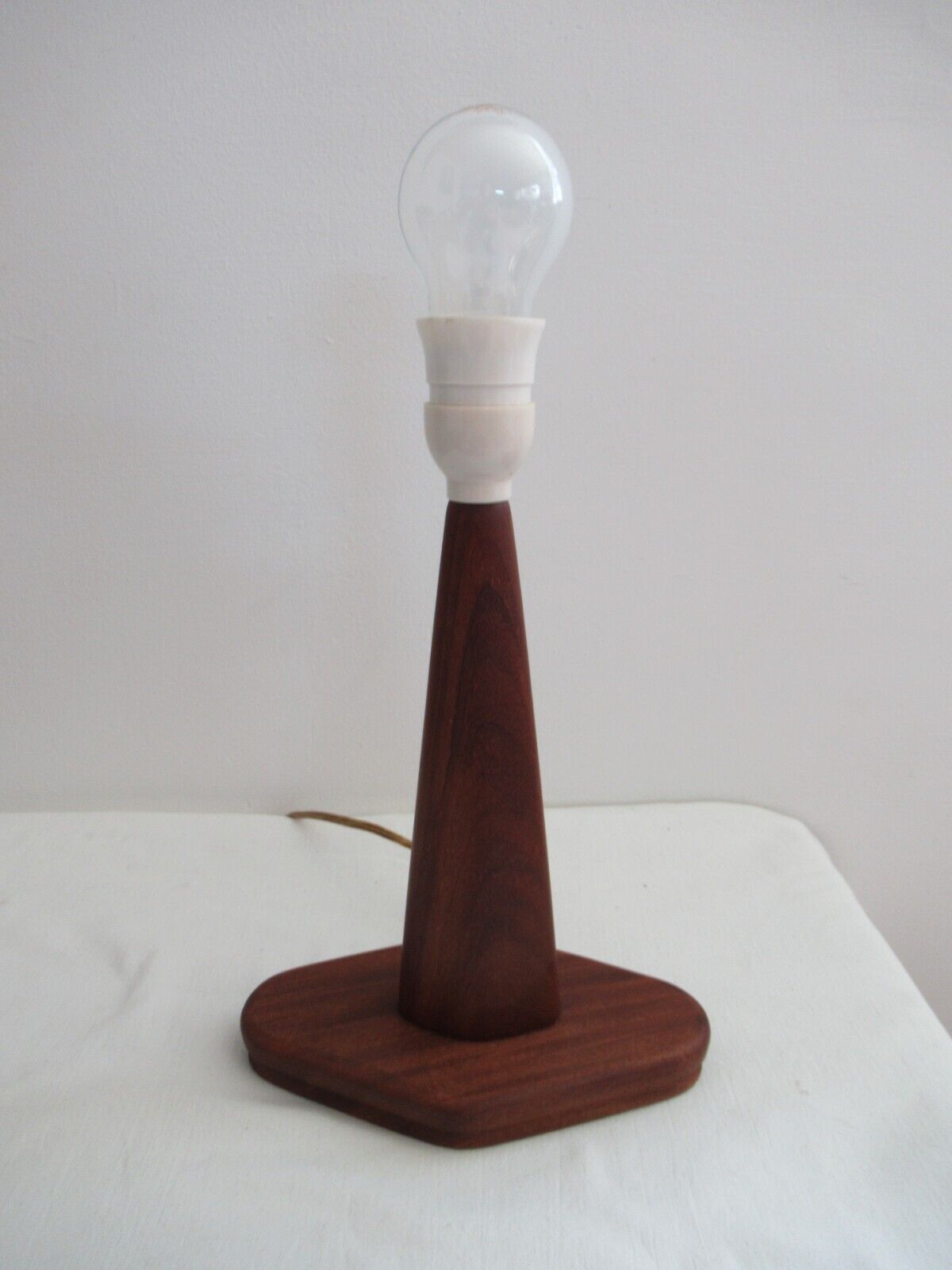 Mid century scandinavian table teak lamp in danish design