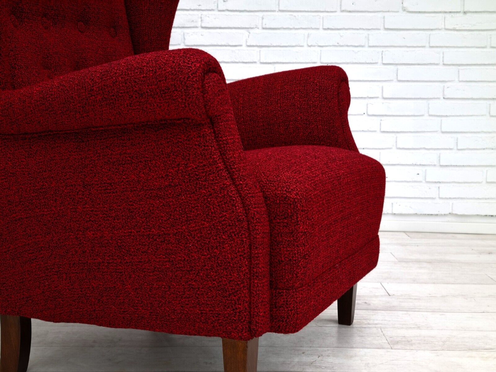 50s Danish design completely refurbished chair furniture wool