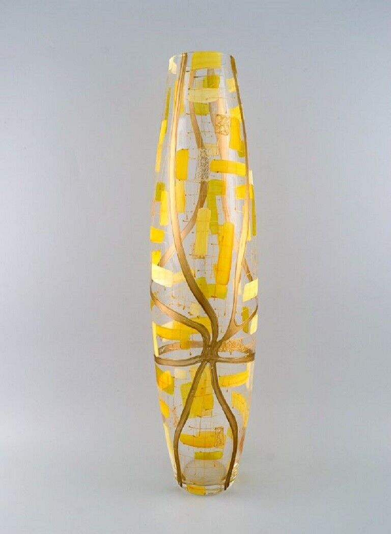 Large floor vase in mouth blown art glass 1960s