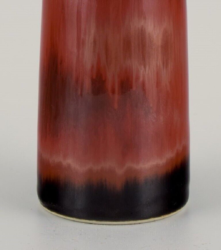 Carl Harry Ståhlane (1920-1990) for Rörstrand Ceramic vase in red glaze