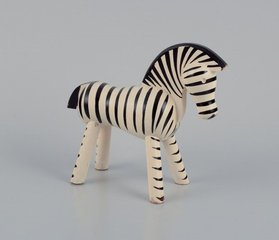 Kay Bojesen well-known Danish designer Wooden figurine of a zebra