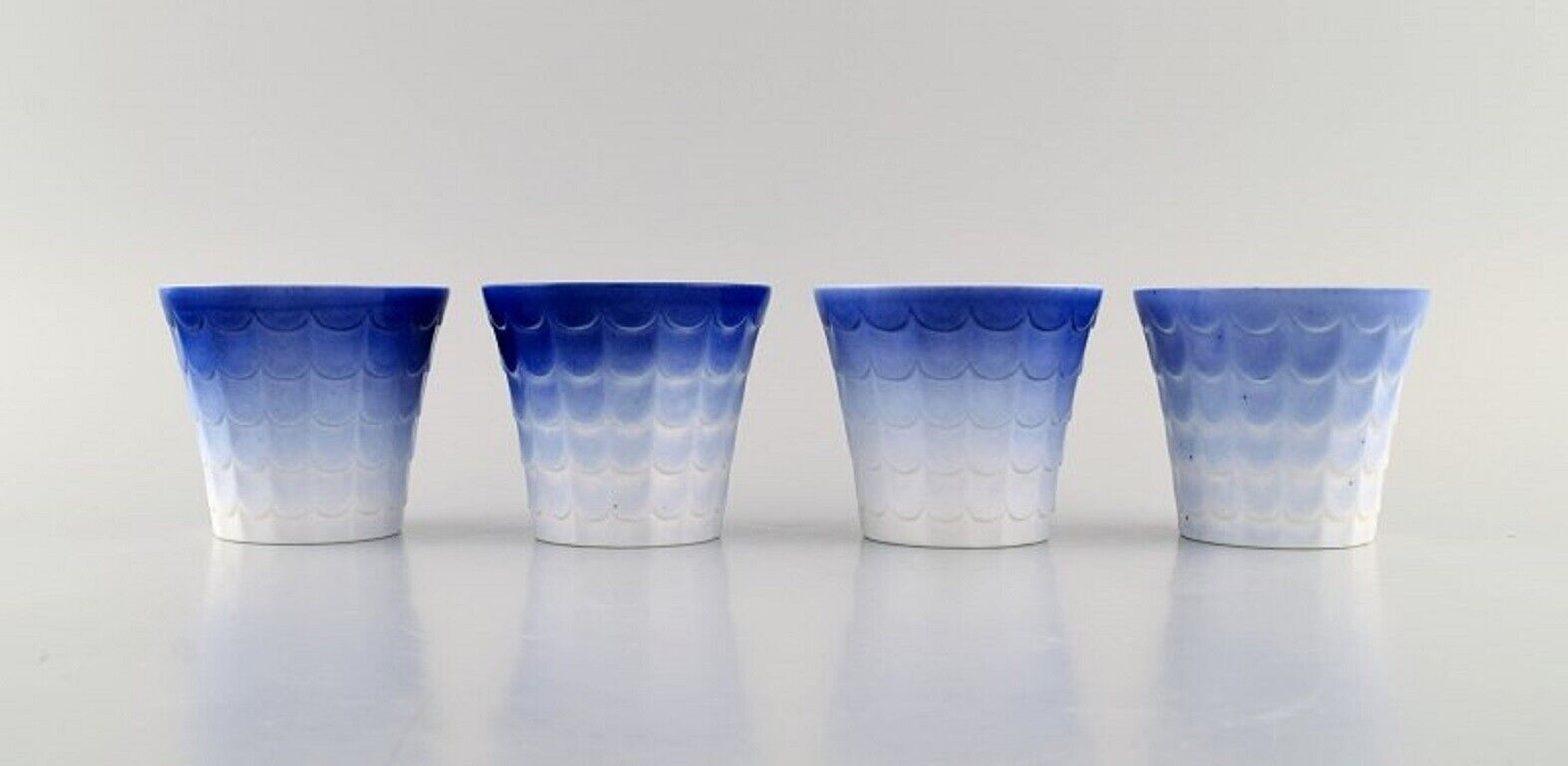 Wilhelm Kåge for Gustavsberg Four herb pots in glazed porcelain