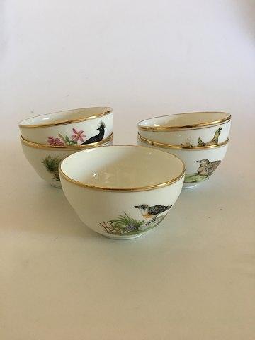 Royal Copenhagen Finger bowls with bird motif from 1870-1880