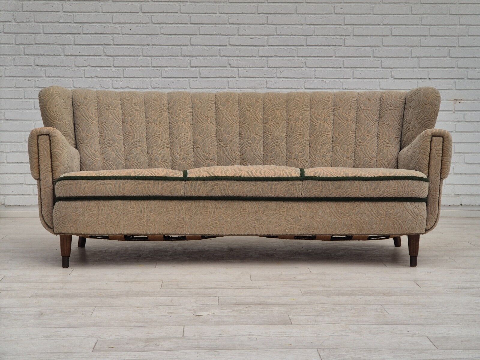 1960s Danish 3 seater sofa original good condition cotton-wool