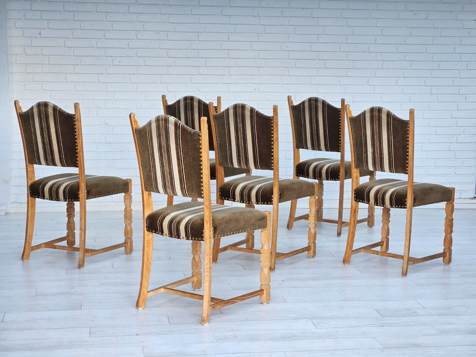 1970s set 6 pcs of Danish dinning chairs original good condition