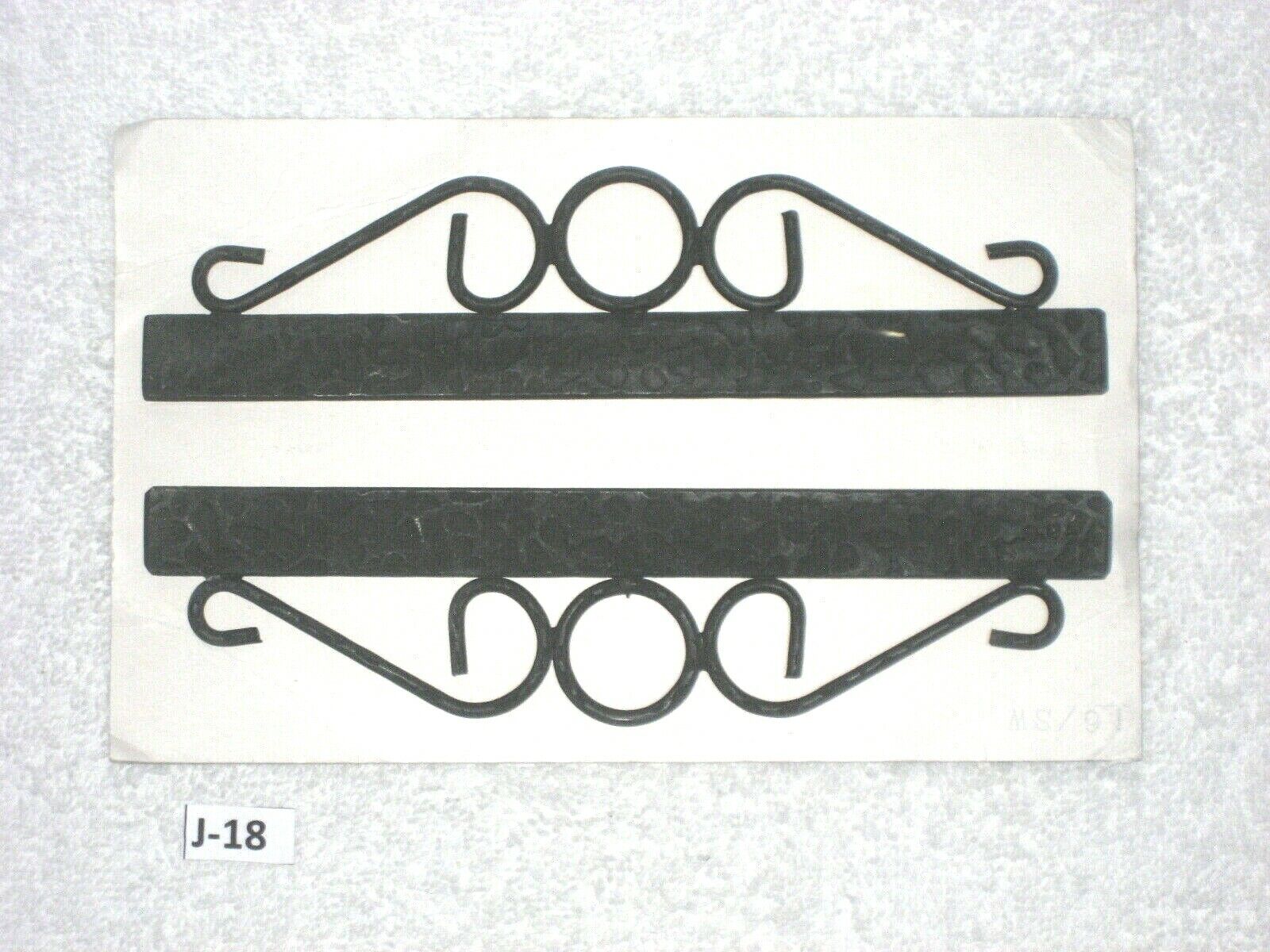 Black Scroll Bell Pull Hardware for 6 1/4" Klokkestrenge Beslag F Denmark J-18