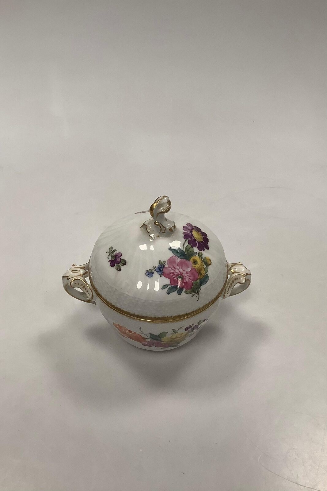 Royal Copenhagen Full Saxon Flower Sugar Bowl with Lid No 1681