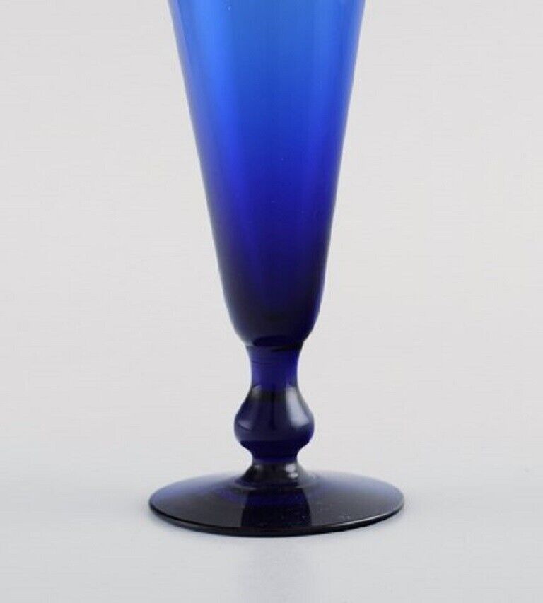 Monica Bratt for Reijmyre 17 small cocktail glasses in blue art glass