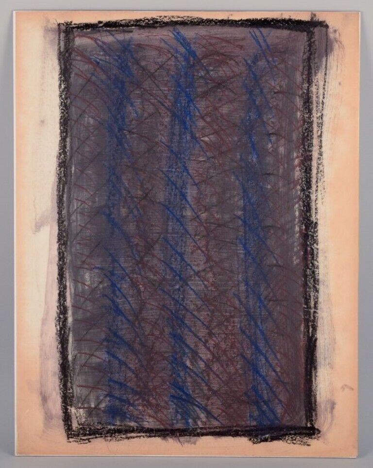 Monique Beucher  Mixed media / paper Abstract composition ca 1980