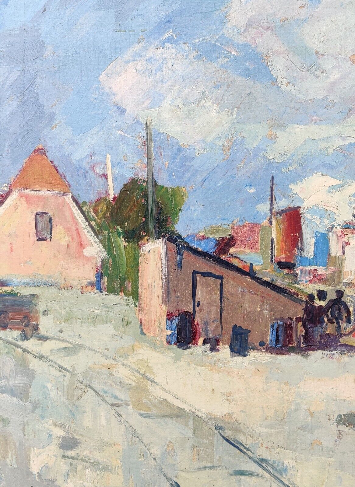 Børge Ibsen (1913-2002): SHIP AT THE QUAI original oil painting