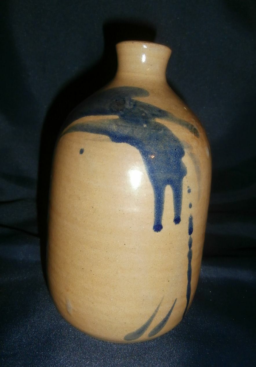 ~ Vintage KUBICEK Vase signed German Studio Art Pottery 19 cm