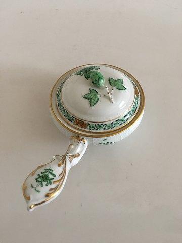 Herend Hungary Chinese Bouguet Green Casserole dish with lid