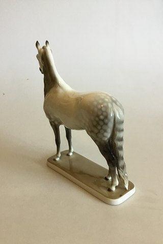 Nymphenburg Porzellan Porcelain Dapple Gray Stallion Horse Figurine