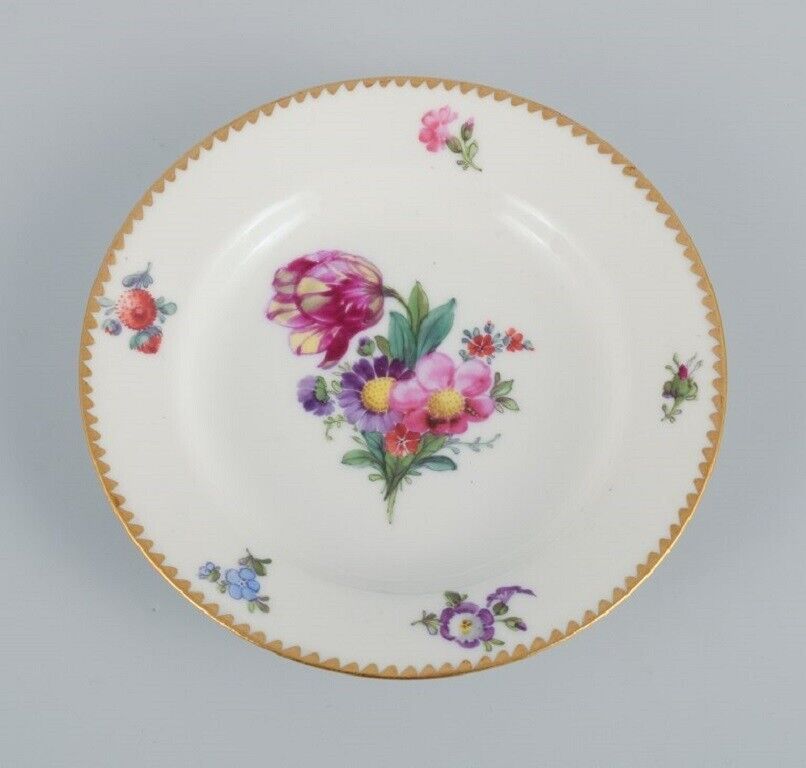 BG Bing  Grondahl Saxon flower Six cake plates decorated with flowers