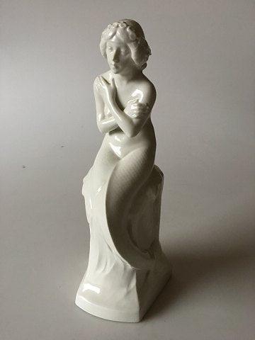 Royal Copenhagen Mermaid on Ice Pedestal Figurine White No 1210