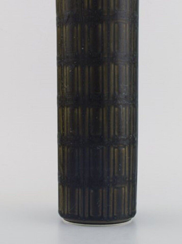 Arabia Finland Vase in glazed in ceramics Beautiful glaze in dark green shades