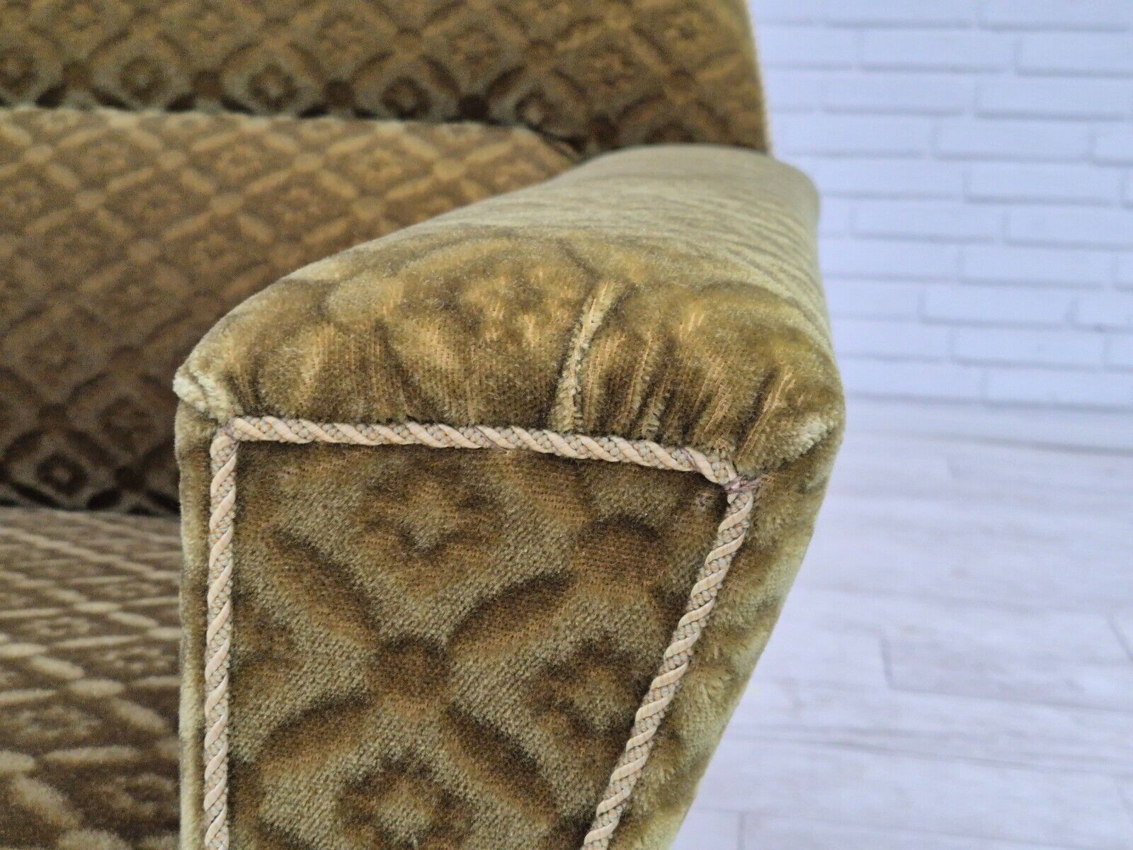 1970s Danish highback armchair by Georg Thams original upholstery velour