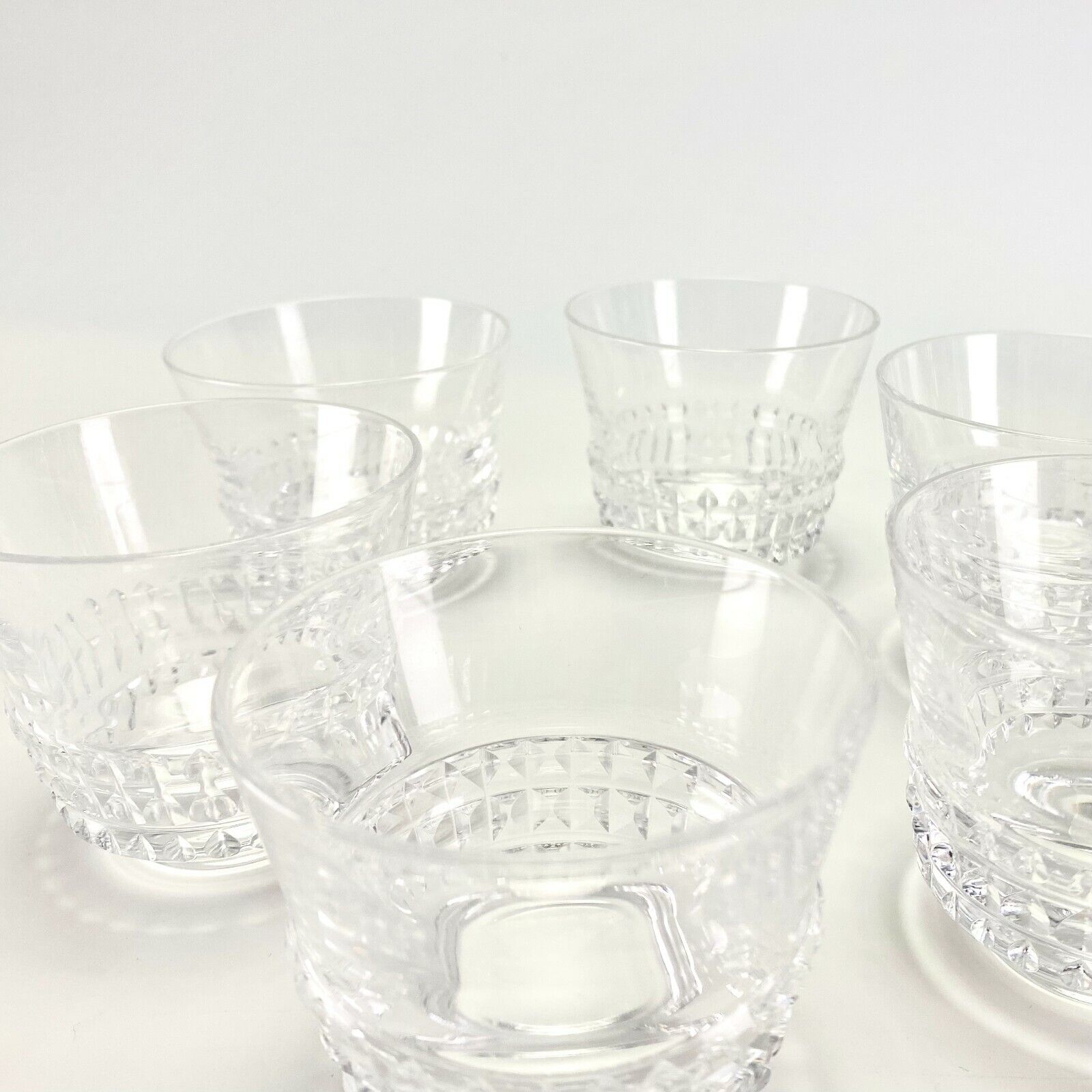 6 pc MCM Bengt Edenfalk Skruf Corona Cut Crystal Cocktail Drinks Glasses Barware