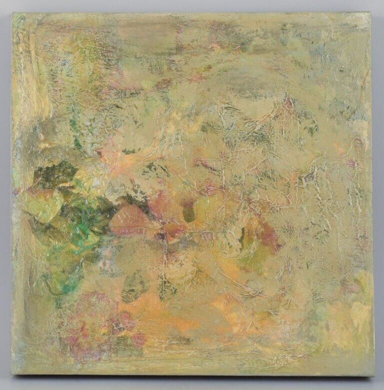 Bente Lausen Mixed media on canvas Abstract composition 21st C