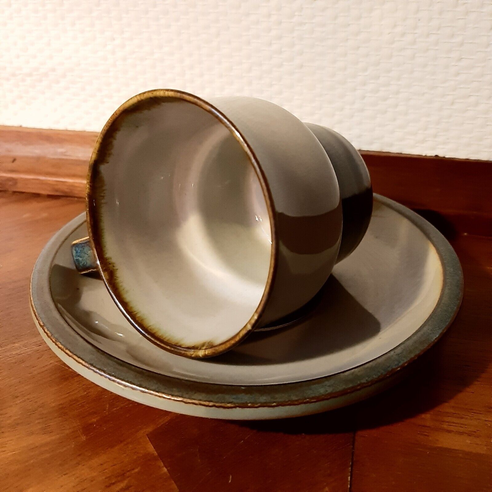 2 Coffee Sets - 2 Cups  2 Saucers - TEMA  # 305 Bing  Grondahl Denmark Fact 1