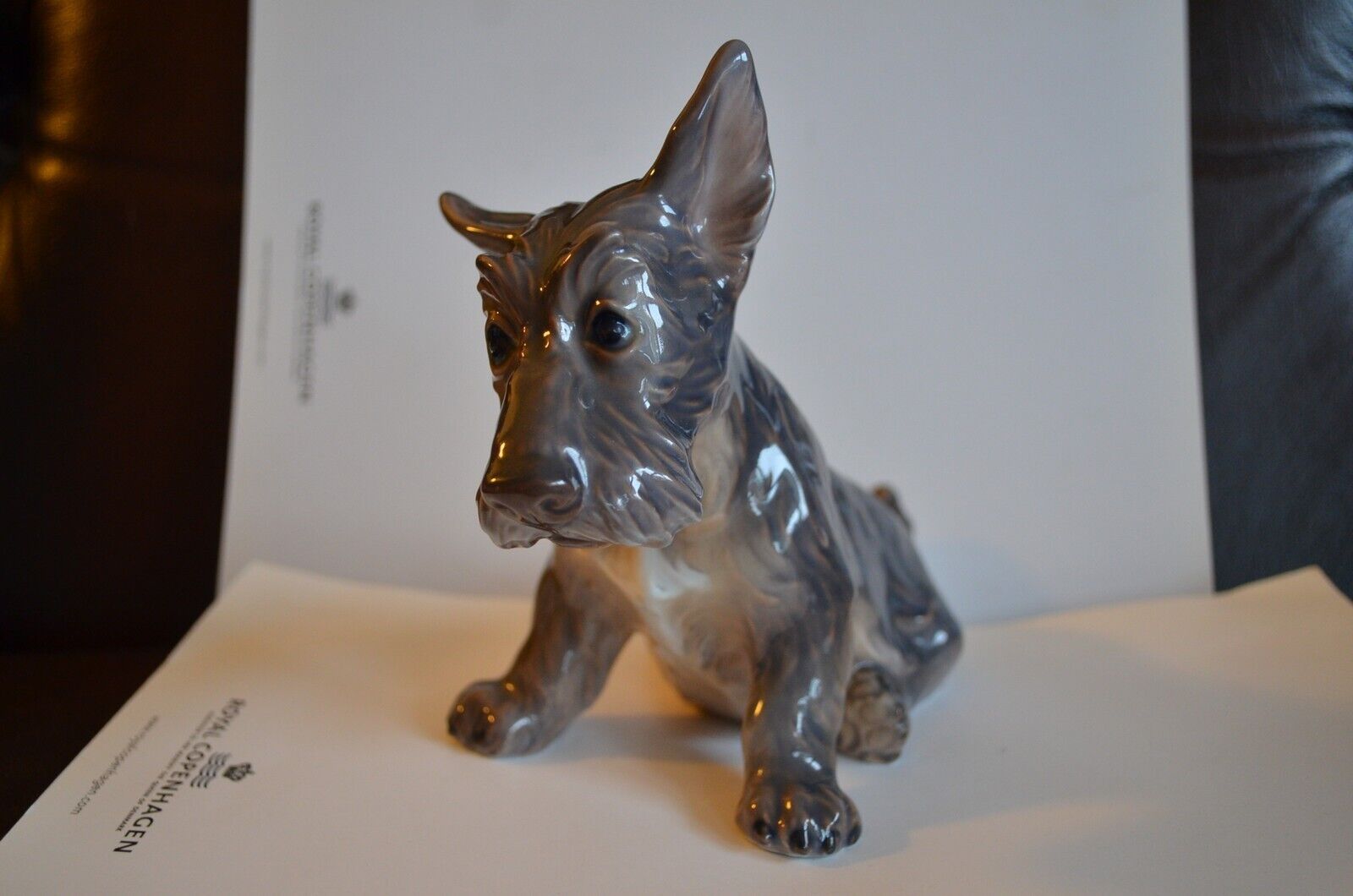 Dahl Jensen Scottish Terrier Dog 1078 Porcelain Figurine  Royal Copenhagen