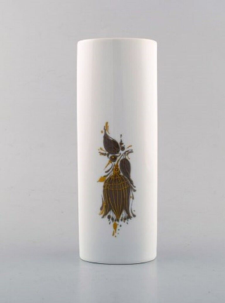 Bjørn Wiinblad for Rosenthal Studio Line Porcelain vase with woman and flowers