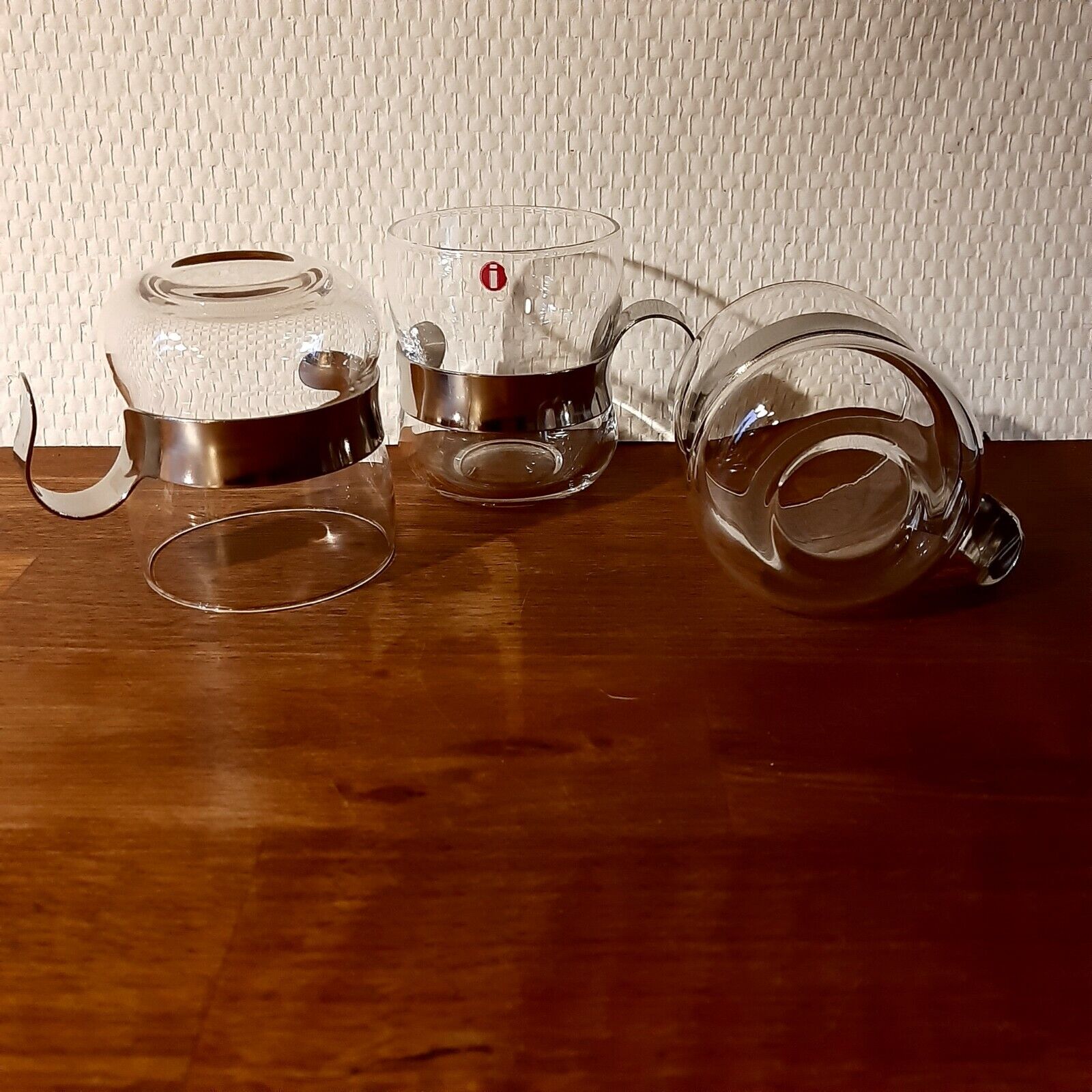 3 PAULA Hot Drink Glasses by Jorma Vennola for IITTALA Finland