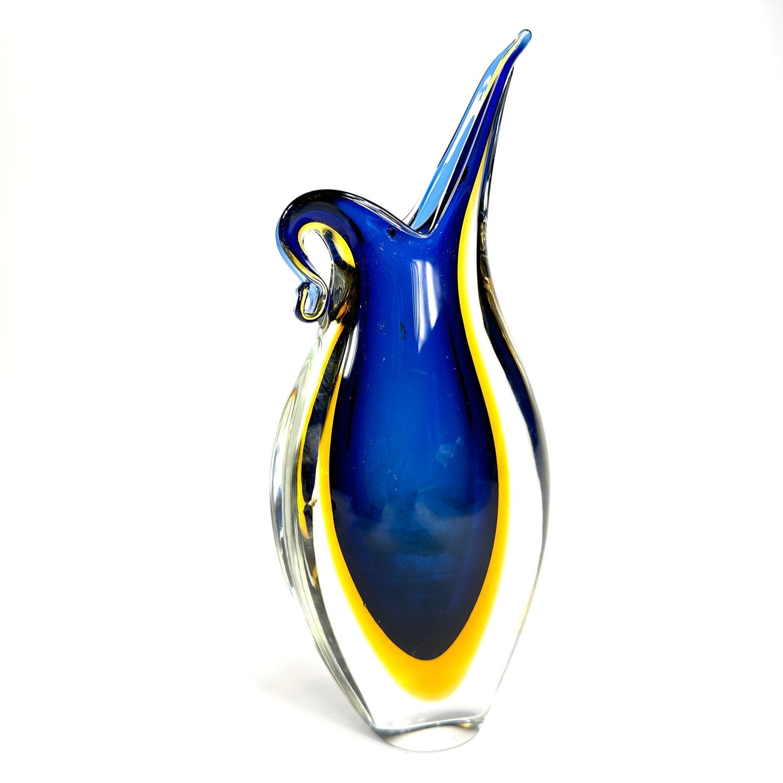Murano glass vase by Flavio Poli for Seguso 1960s  Vintage Freeform Italian