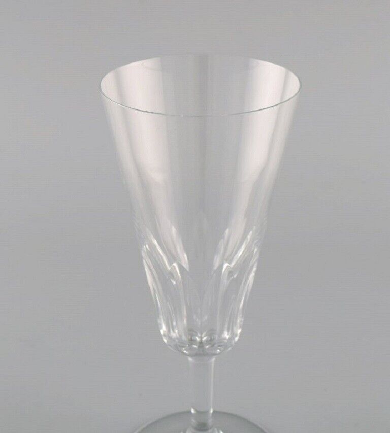 Baccarat France 10 Art Deco champagne flutes in crystal glass