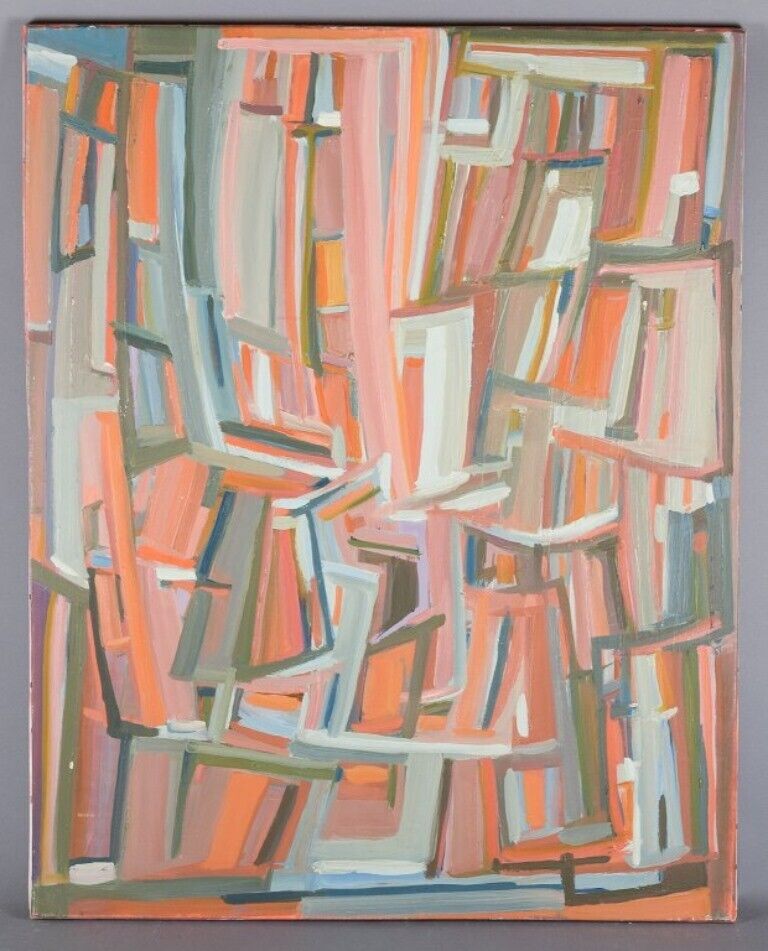 Monique Beucher (1934) Oil on canvas  Abstract composition 1980s