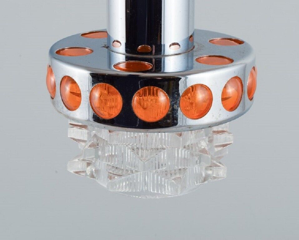 RAAK The Netherlands Designer lamp in chrome orange plastic and clear glass