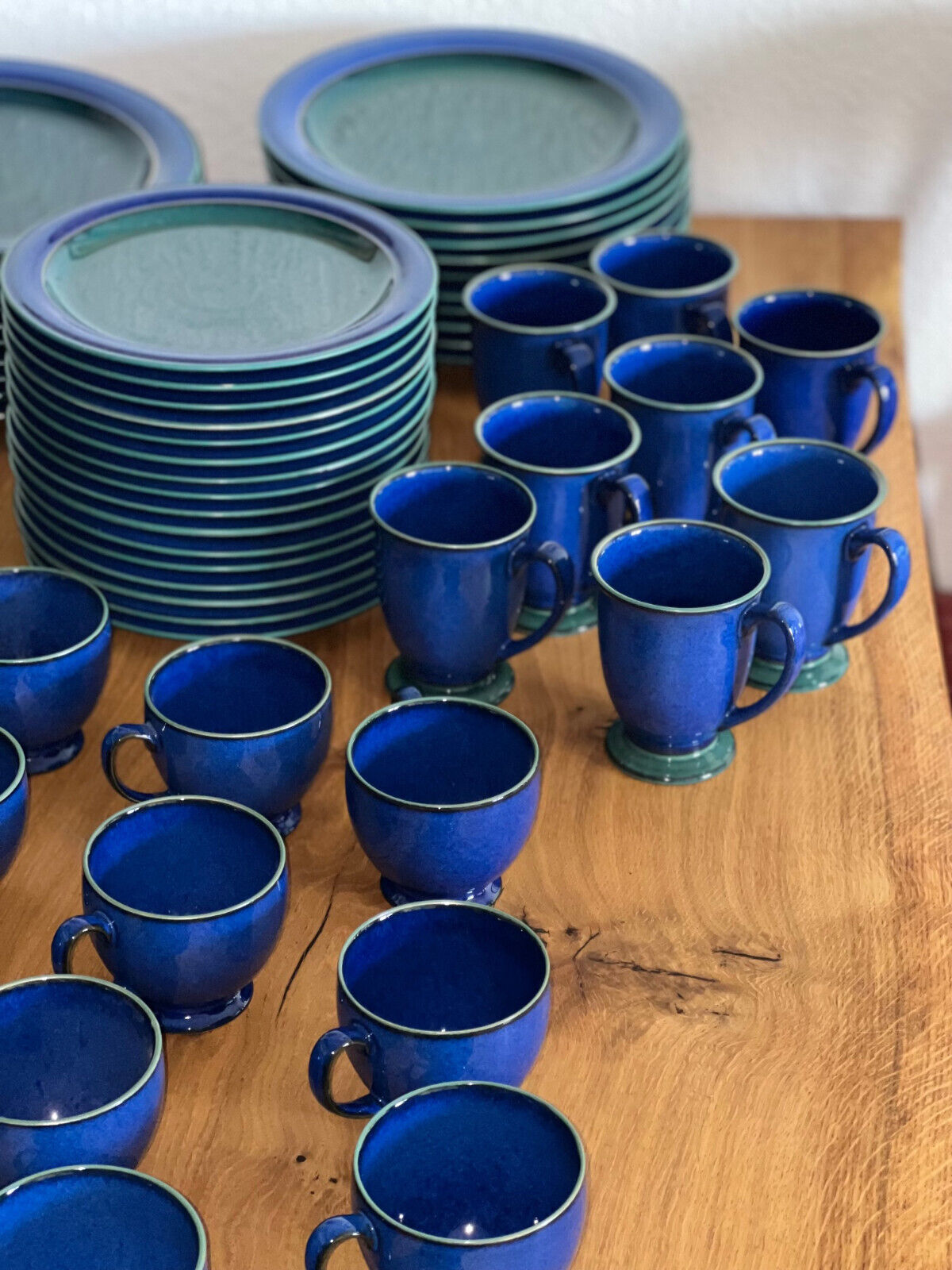 Denby Metz Blue/Green Mugs And Plates