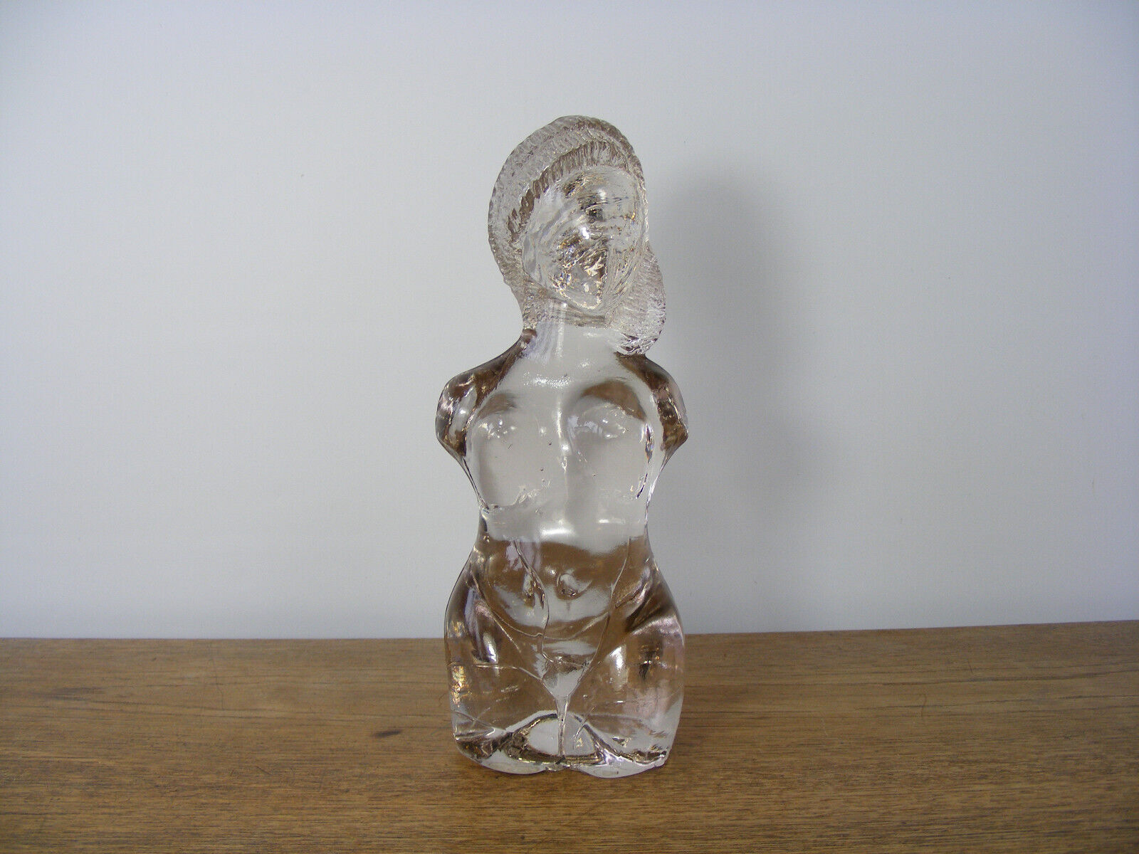 Pukeberg Uno Westerberg Glass Nude Girl Figural Art Glass Vintage 1960s