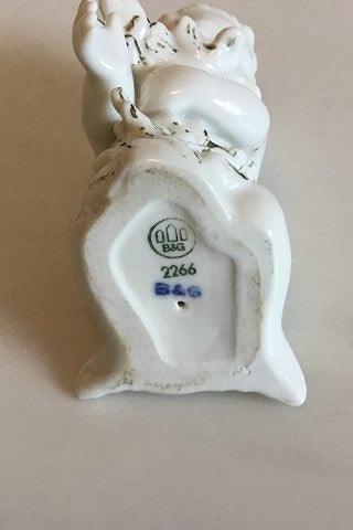 Bing  Grondahl Blanc de Chine Figurine of Child with seaweed No 2266