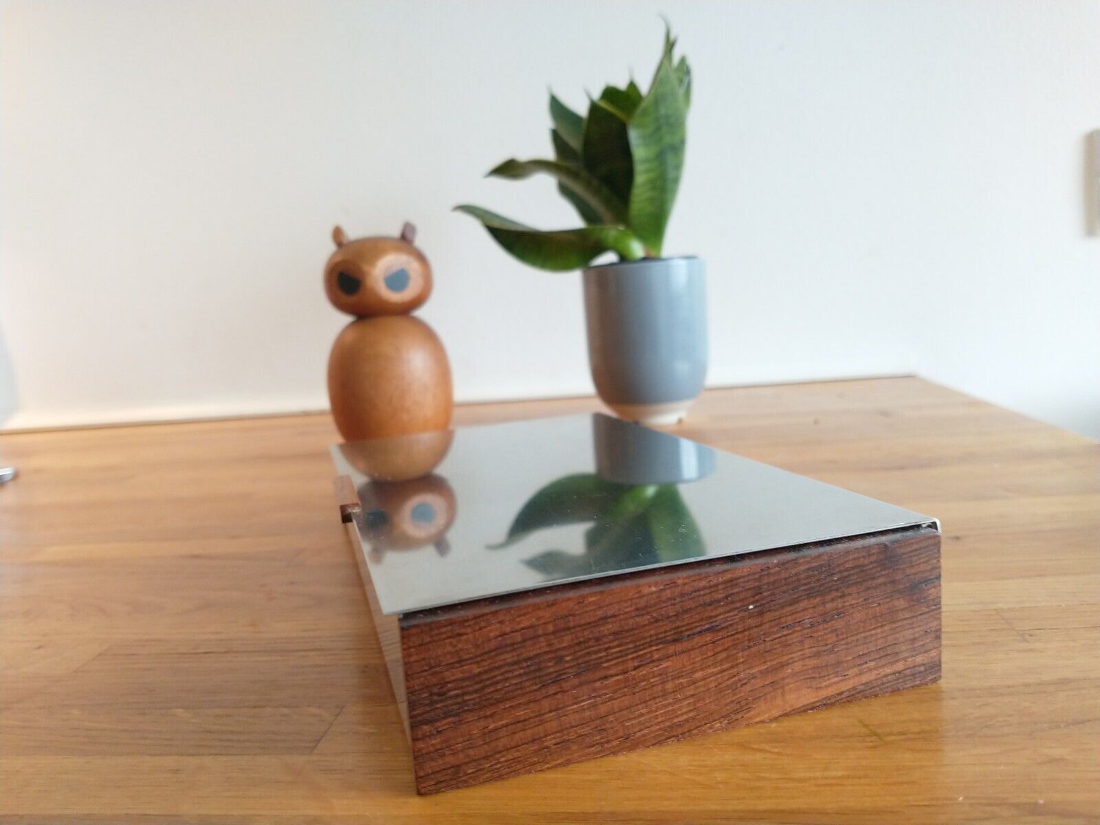 Danish Rosewood and Stainless Steel Box 1960s Mid-century Modern