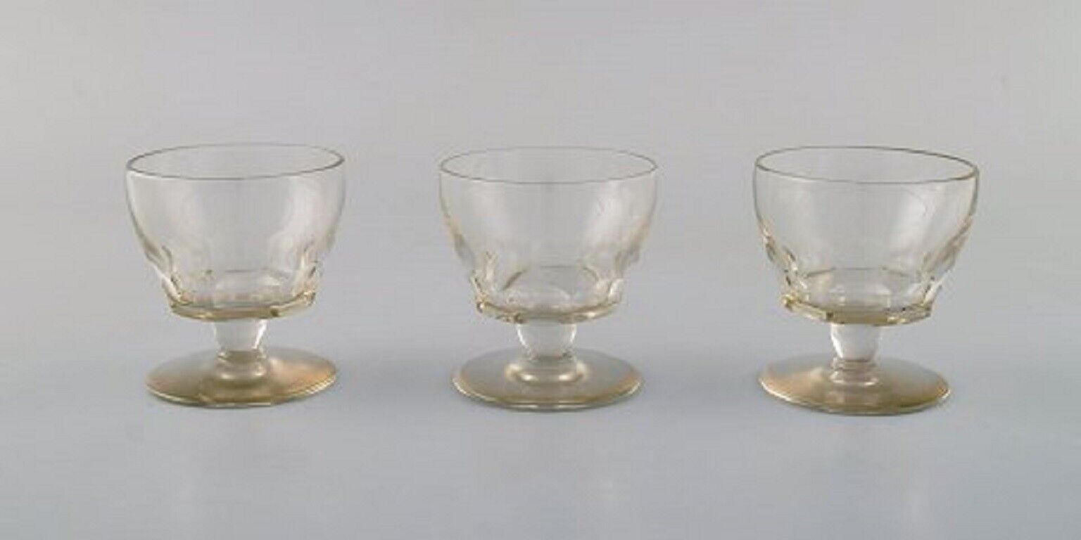 Baccarat France Eight facet cut Art Deco glasses Art glass 1930 / 40's