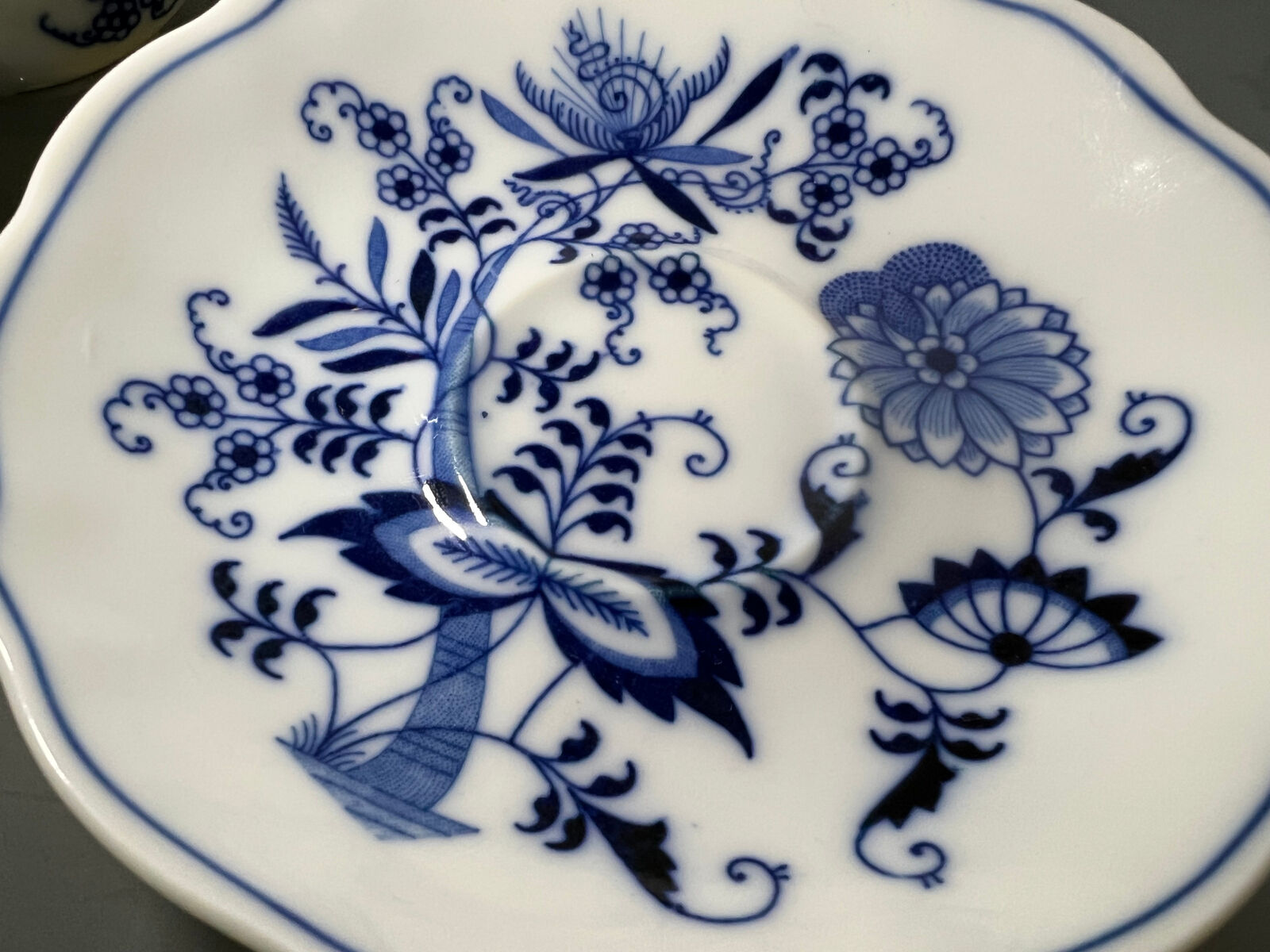 Blue Danube Blue Onion Coffee Cup Set with Dessert Plate