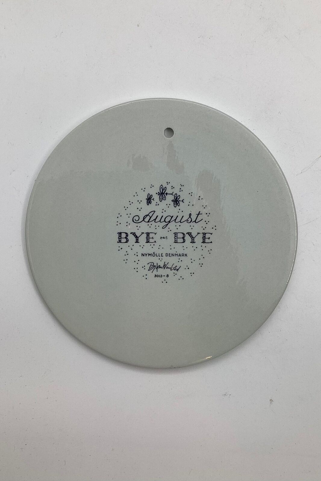 Bjorn Wiinblad: August plate from Nymolle "BYE-BYE"